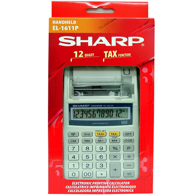 Sharp Portable Printing Calculator EL1611P